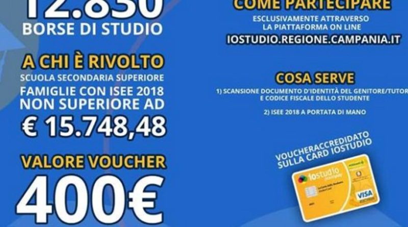 borsa di studio regione campania di 400 euro – BelVederenews